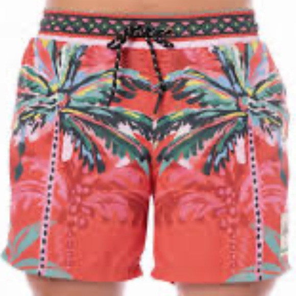 Maaji Standard Sailor Shorty Shorts Flame Palms - Picture 1 of 16